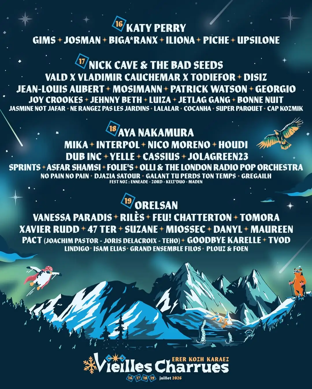 L'affiche des Vieilles Charrues 2026